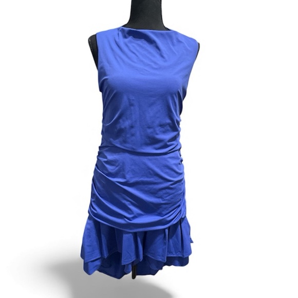 ✨  NWNT Milumia Women's Tiered A-Line Mini Tank Dress - Royal Blue- Size Large ✨ - Picture 3 of 3